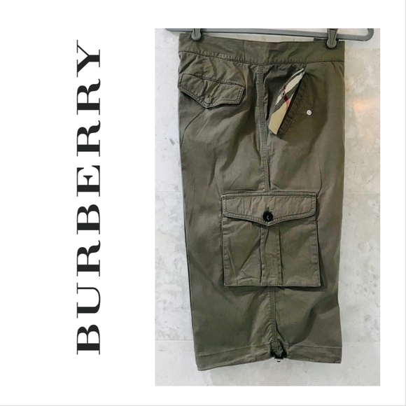 Burberry Pants - GUC BURBERRY Ladies Cargo Shorts SZ 10 Olive Green